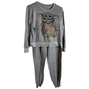 Star Wars Kids Gray Baby Yoda Pajama Set Large